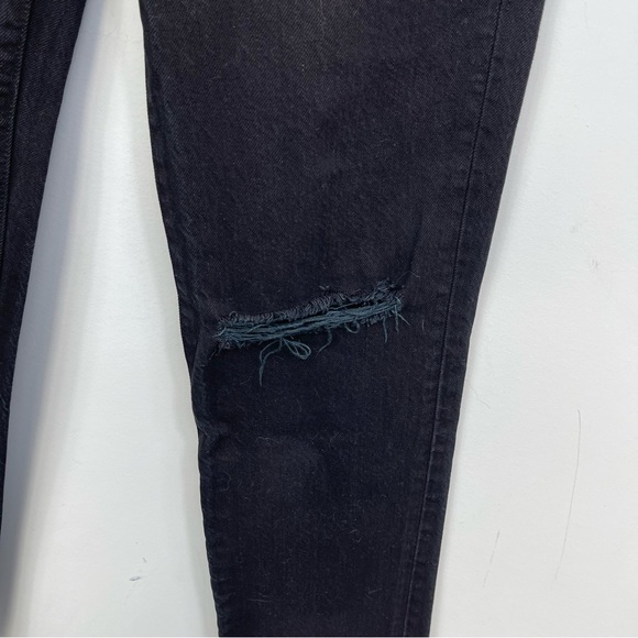 Madewell The Perfect Vintage Jean in Stone Black: Knee Slit Edition High Rise 24 - Picture 13 of 16